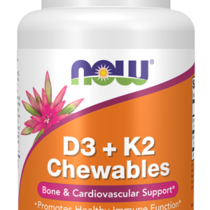 Now Foods - D3 + K2 90 Chewable Tablets - Ekovital