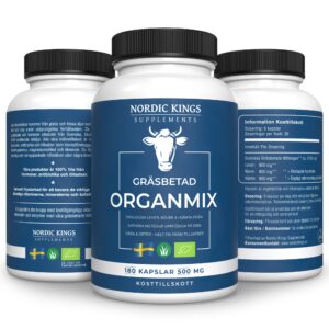 Nordic Kings - Gräsbetad Organmix EKO 180 kapslar - Ekovital