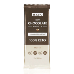 BeKeto - KETO Chocolate + MCT Oil – Caramelized Hazelnut 80g - Ekovital