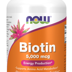 Now Foods - NOW Biotin 5000 mcg 120 vegcaps - Ekovital