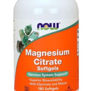 Now Foods - NOW Magnesium Citrate 134 mg 180 softgels - Ekovital