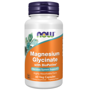 Now Foods - NOW Magnesium Glycinate with BioPerine® 180 Veg Capsules - Ekovital