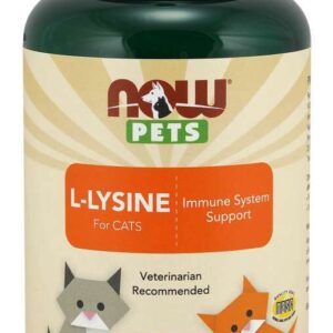 Now Foods - PETS L-Lysine for Cats 227g Bäst före 2027-10 - Ekovital