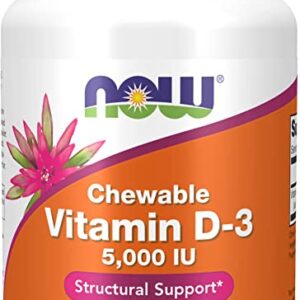Now Foods - Vitamin D-3 5000 IU 120 sugtabletter mintsmak - Ekovital