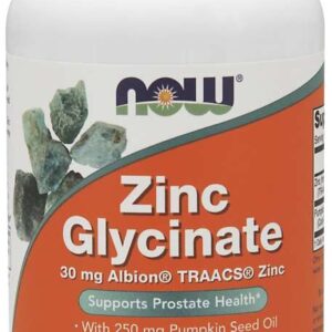 Now Foods - Zinc Glycinate 30 mg 120 kapslar - Ekovital