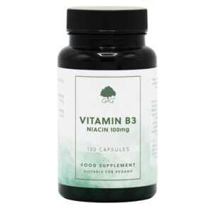 G&G Vitamins - Vitamin B3 Niacin 100mg - 120 vegkapslar - Ekovital