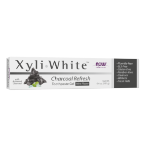 Now Foods - XyliWhite™ Charcoal Refresh Tandkräm Gel 181g - Ekovital
