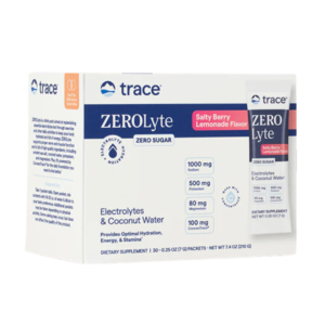 Trace Minerals - ZEROLyte Electrolyte Drink Mix Salty Berry Lemonade 30 packets - Ekovital