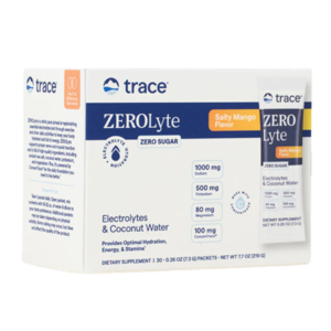 Trace Minerals - ZEROLyte Electrolyte Drink Mix Salty Mango 30 packets - Ekovital