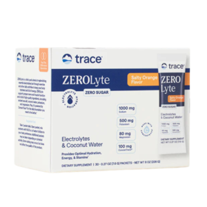Trace Minerals - ZEROLyte Electrolyte Drink Mix Salty Orange 30 packets - Ekovital